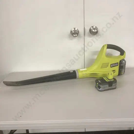 Ryobi 18V ONE+ Cordless Blower Skin CBL1802 With 6Ah & 5Ah Batteries (No Charger)
