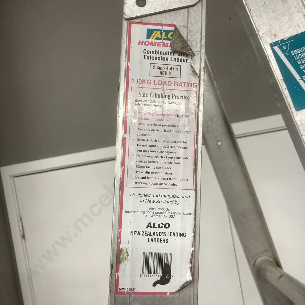 Alco Homemaster Combination Step Extension Ladder 2.4m - 4.47m ACH8, 100Kg Image 1++