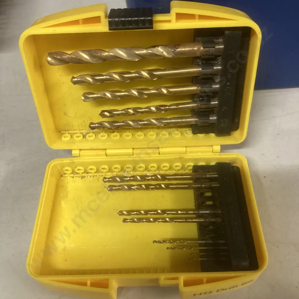 Bin of Ozito 14.4V Cordless Drill / Driver, Battery & Charger, Assorted Drill Bits Etc Image 1++