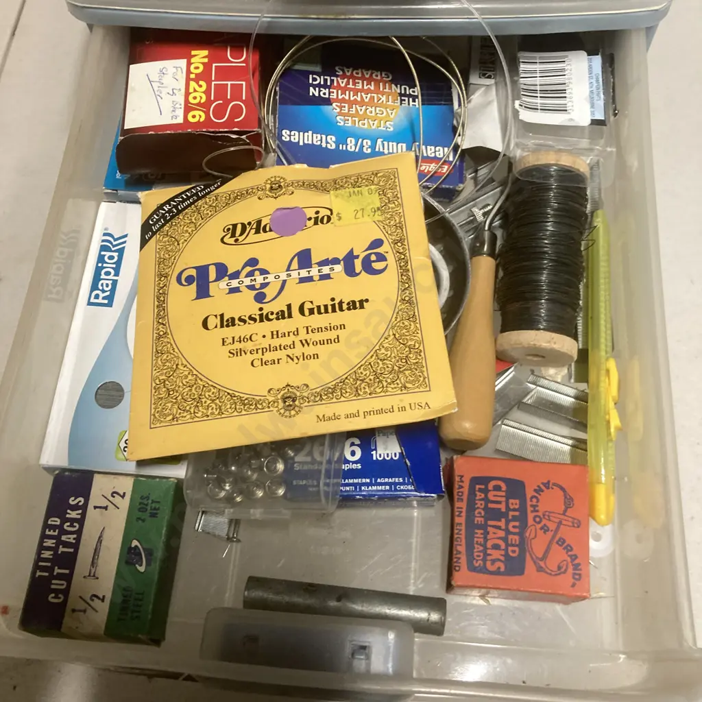 Sorter Drawers, Craft Knives, Staples, Plastic Bags Etc Image 1++