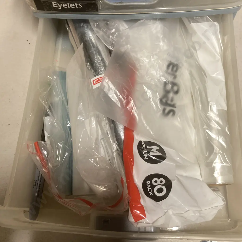 Sorter Drawers, Craft Knives, Staples, Plastic Bags Etc Image 1++