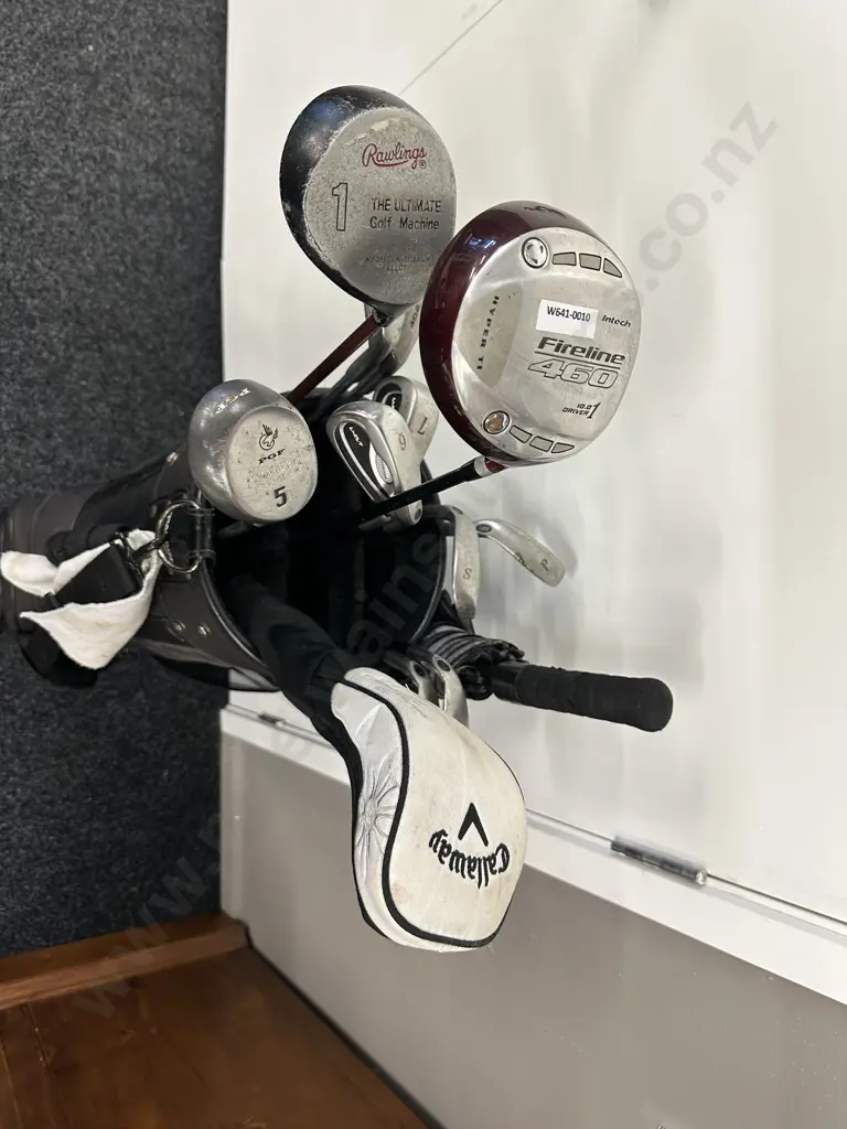 Assorted Golf Clubs In A Spalding Bag Image 1++