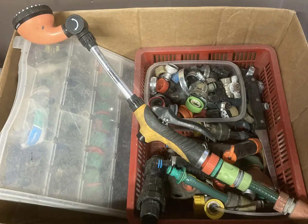 Box Lot Hose & Watering Fittings Etc Image 1++