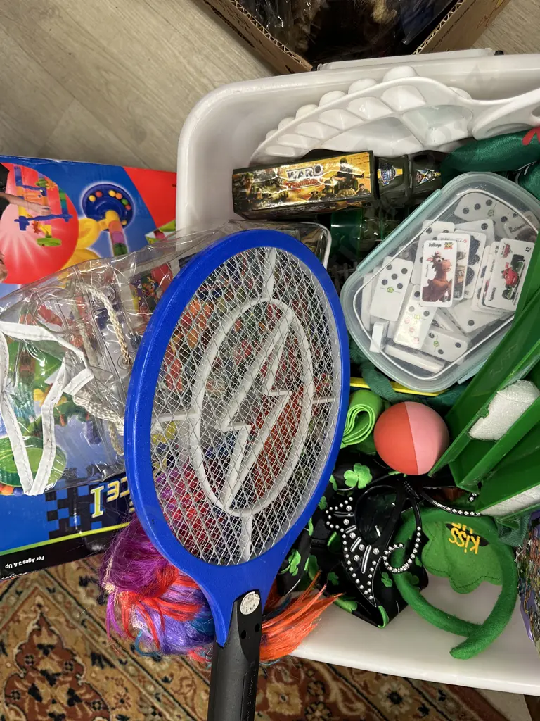 Clear Bin of Childrens Toys Image 1++