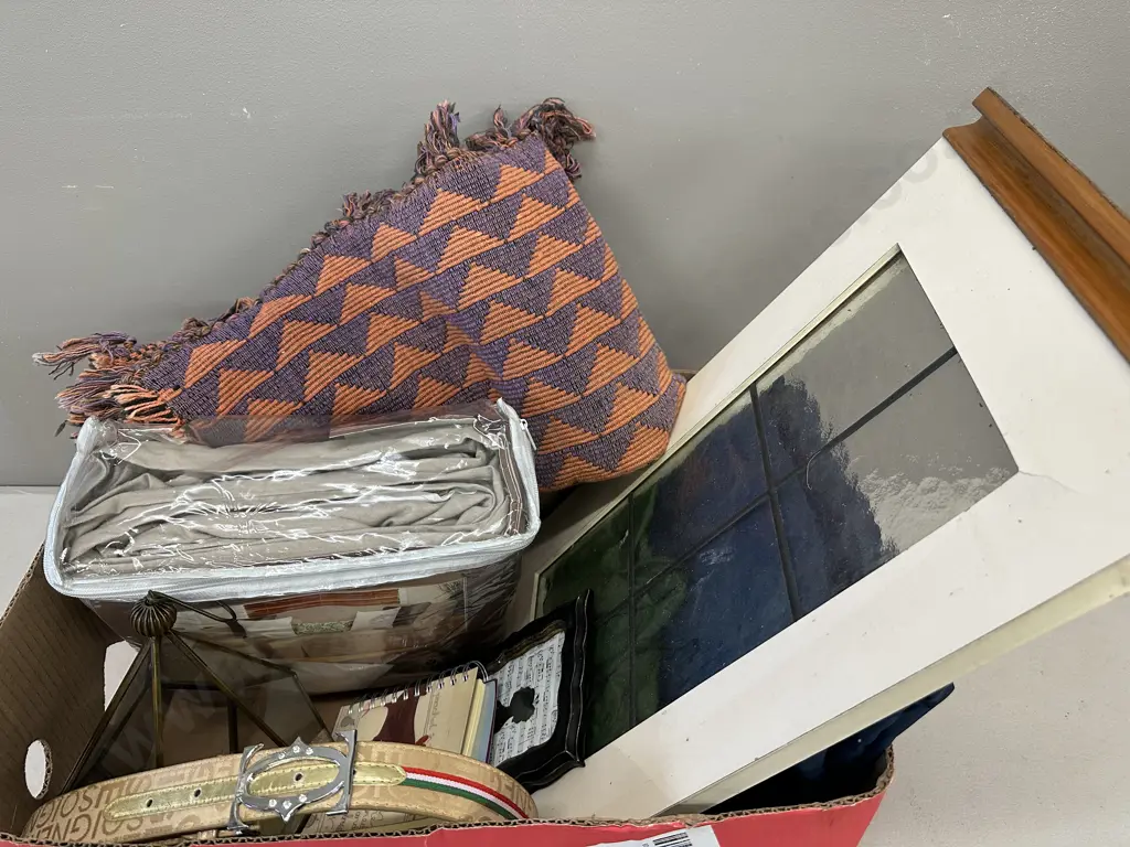 Box lot Throw, Picnic Blanket, Sofa Cover Etc Image 1++