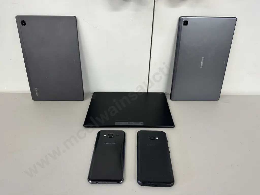 2 x Samsung Cellphones, 2 x Samsung Tablets, 1 x Lenovo Tablet (As Is Where Is) Image 1++