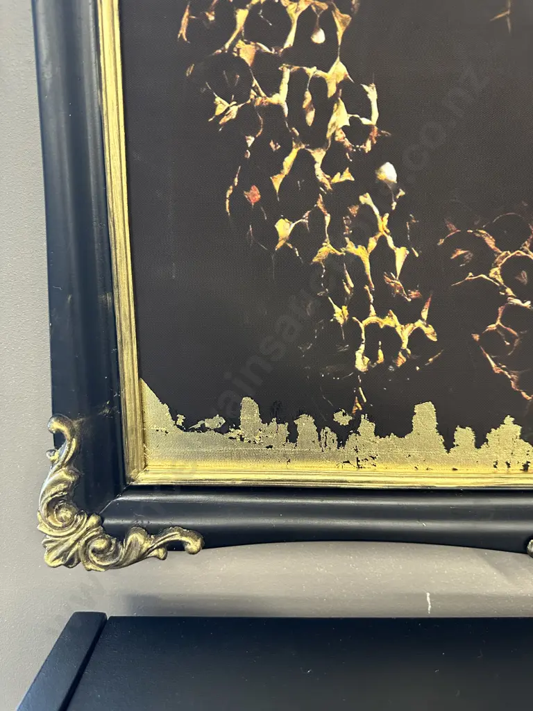 'Leopard In A Suit' In a Black Ornate Gilded Frame, 102 x 60cm Image 1++