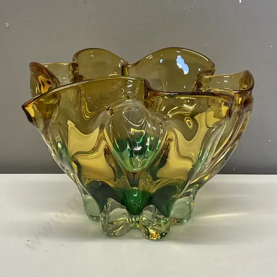 Stunning Murano Art Glass Bowl. H17cm Dia24cm