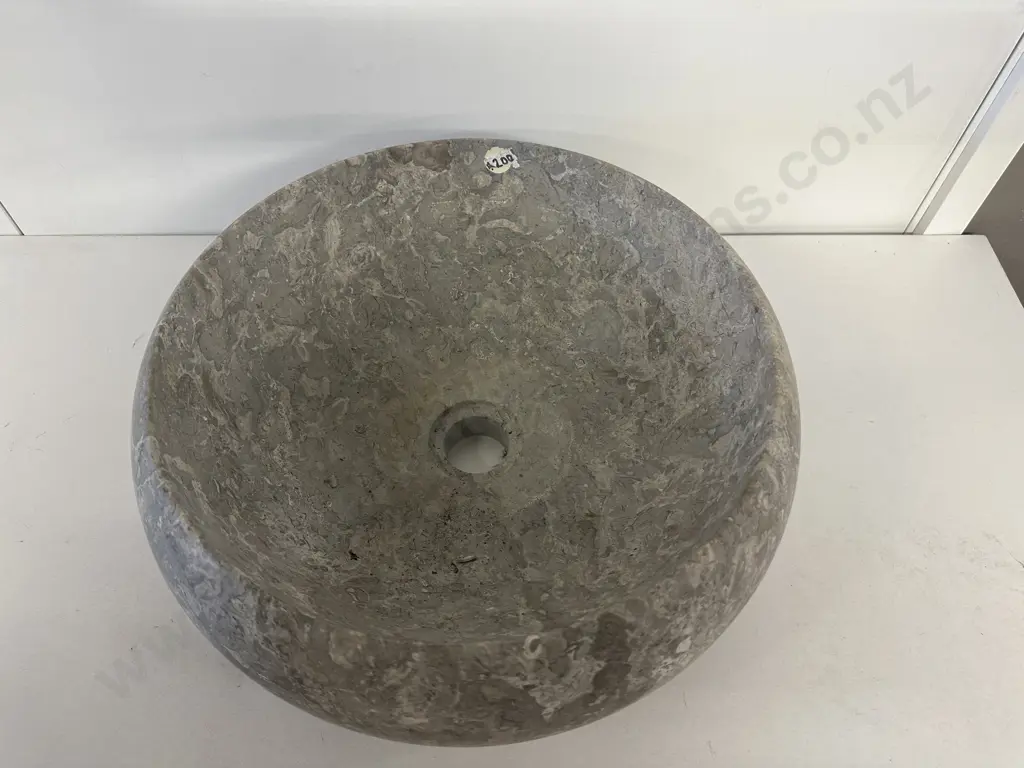 Stone Round Countertop Basin, 16 x 40cm Image 1++