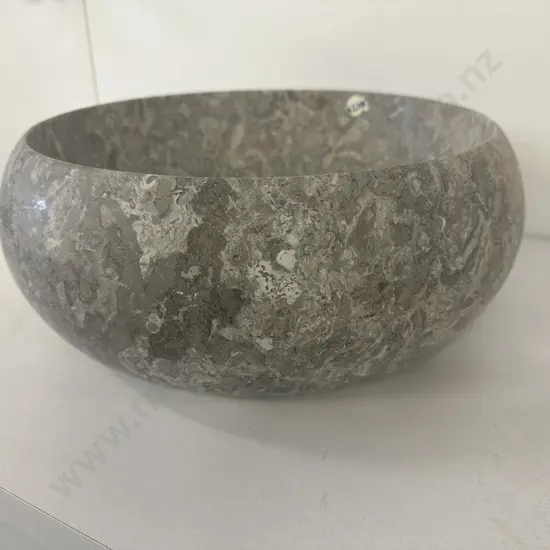 Stone Round Countertop Basin, 16 x 40cm