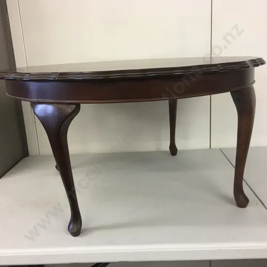 Queen Anne Style Round Occasional Table, Scalloped Edge, 42 x 79cm