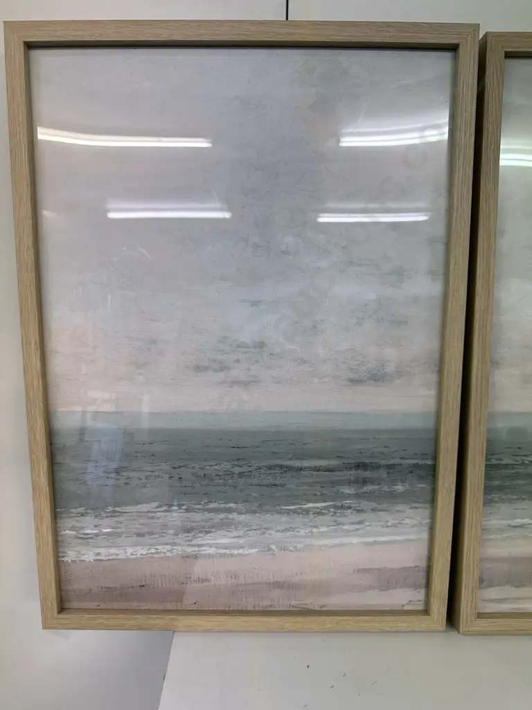 Set of Three Framed Beach Scenes Image 1++