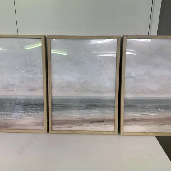 Set of Three Framed Beach Scenes