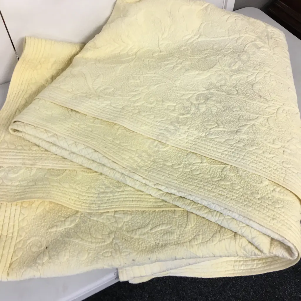 Butter Cream Coverlet Embossed pattern 260 x 260 Image 1++