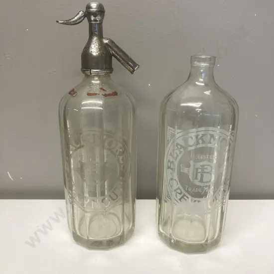 Vintage Blackmores Greymouth Soda Syphon & Bottle Only, Clear Glass