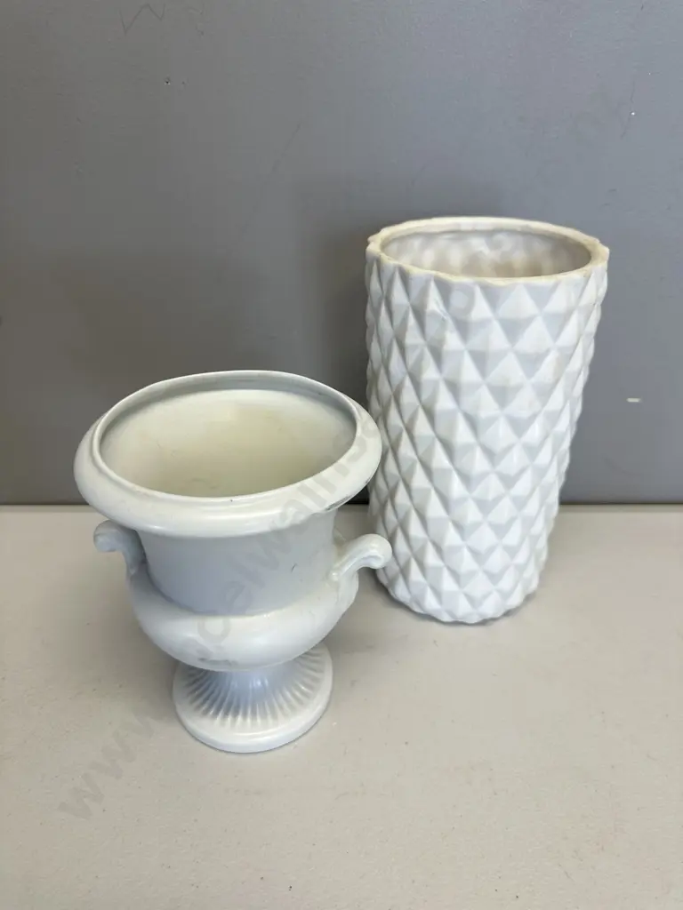 Cream Vases x 2, Royal Winton & One Other Image 1++