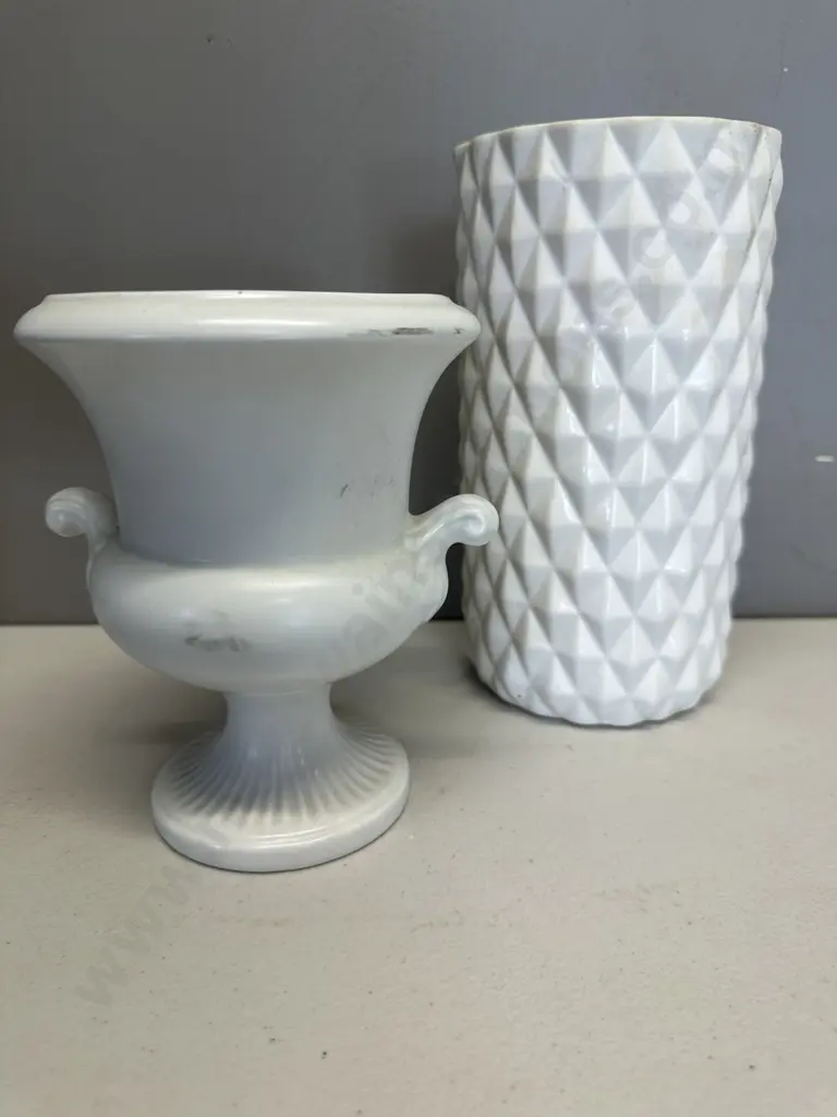 Cream Vases x 2, Royal Winton & One Other Image 1++