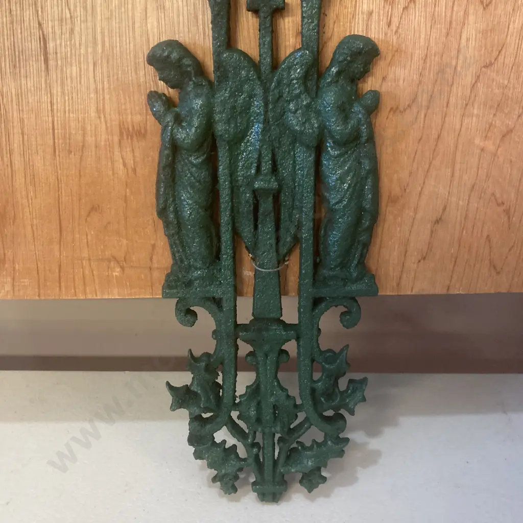 Large Antique Cast Iron Cross, 91 x 48cm Image 1++