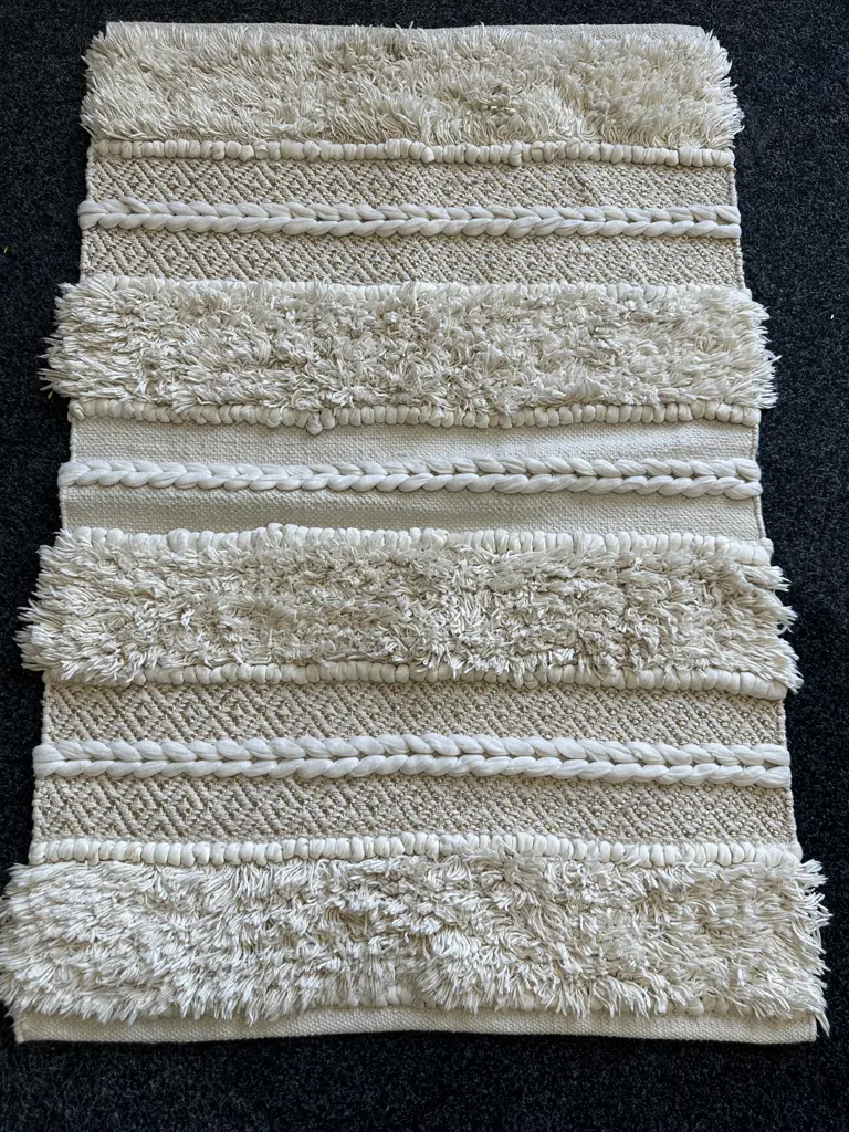 ZARI Popcorn Rug - Cream / Copper, 70 x 110cm Image 1++