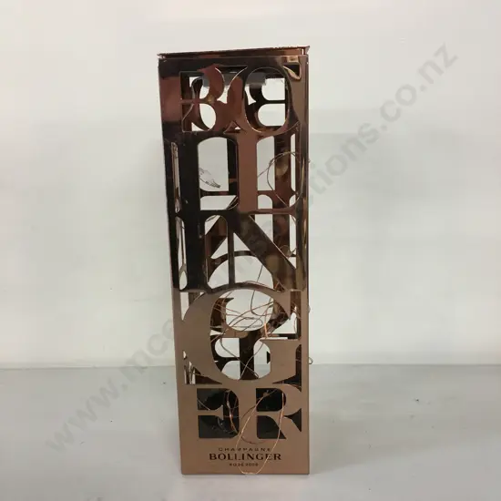 Bollinger 2006 Limited Edition Rose Champagne Copper Coloured Metal Gift Box With Seed Lights