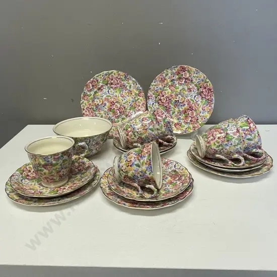 Vintage James Kent All over floral Apple Blossom Teaware
