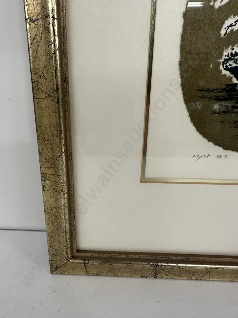 Framed Signed Artwork, Ship Scene 27/125, 40 x 32cm Image 1++