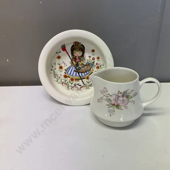 Crown Lynn Babies Bowl with Jug