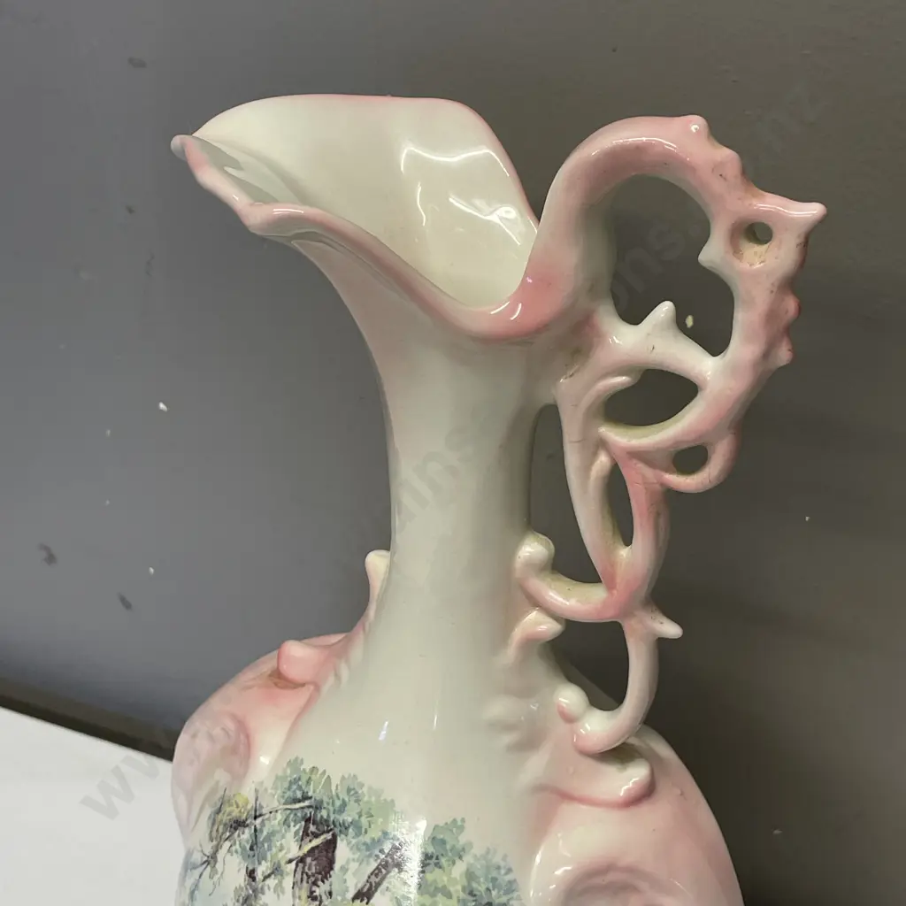 New Zealand Pottery Forest Ware Jug. H31cm Image 1++