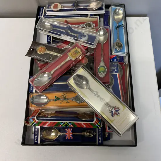 Box lot of Collectors Teaspoons