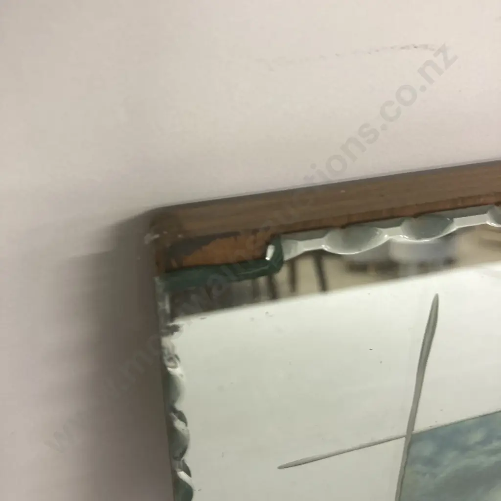 Vintage Scalloped Pentagram Mirror Picture & Rectangular Mirror Picture (af) Image 1++