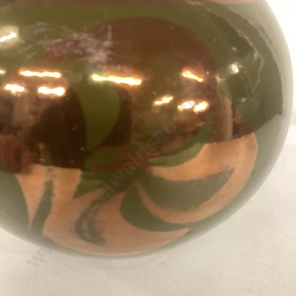 John Green Signed Pottery Vase, South Island NZ, H16cm Image 1++