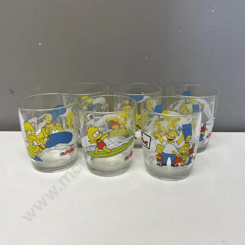 Set of 6 "Simpsons" Glasses Image 1++