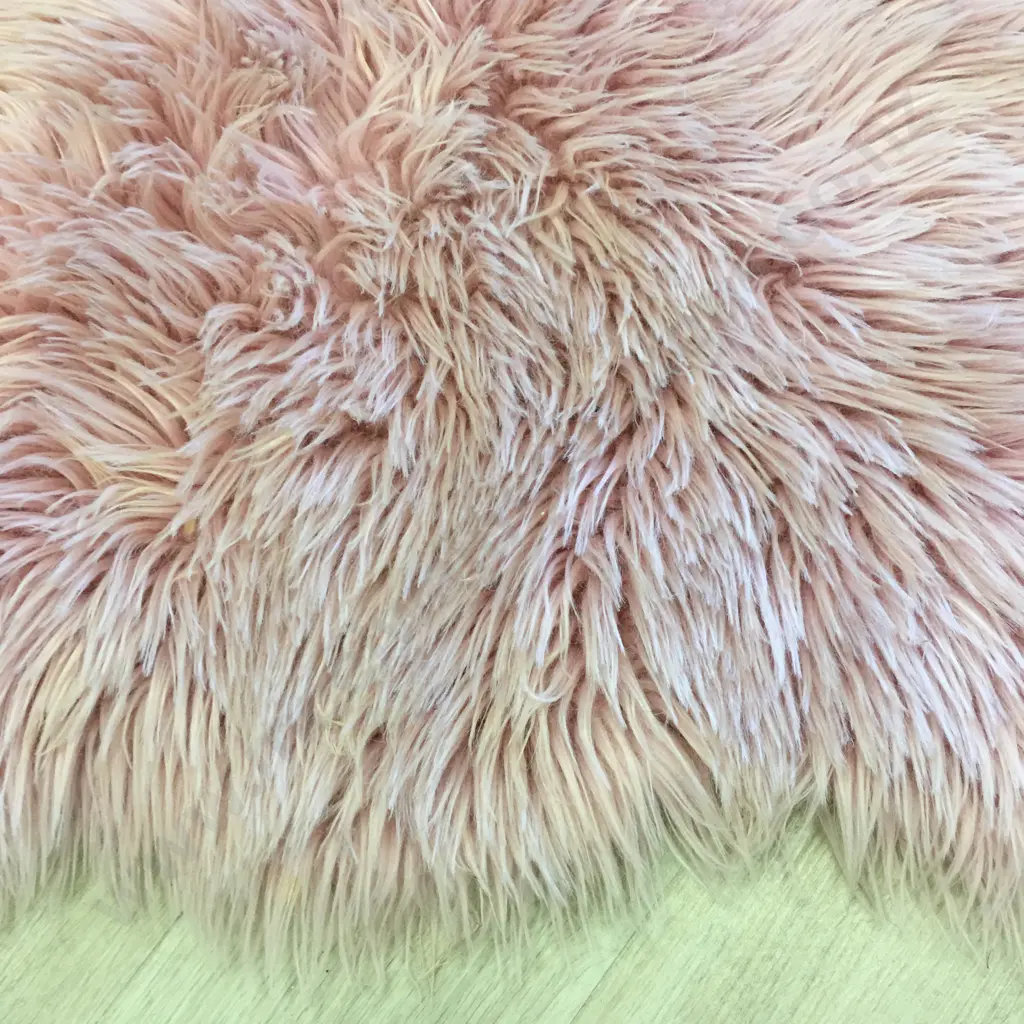 Urban Loft Dusty Pink Faux Sheepskin Rug Image 1++