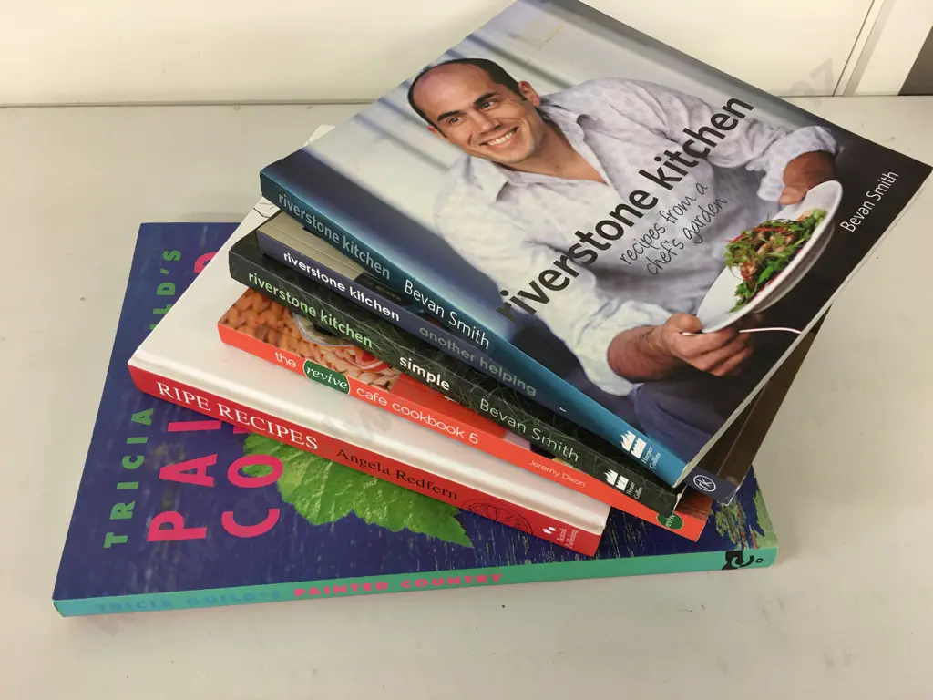 Selection of Recipe Books Including Riverstone Kitchen & Painted Country Book Image 1++