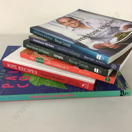 Selection of Recipe Books Including Riverstone Kitchen & Painted Country Book