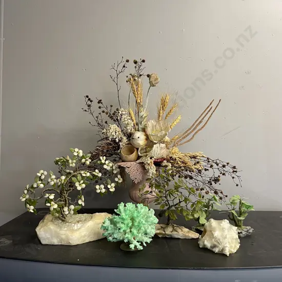 Assortment of Floral ornaments with coral