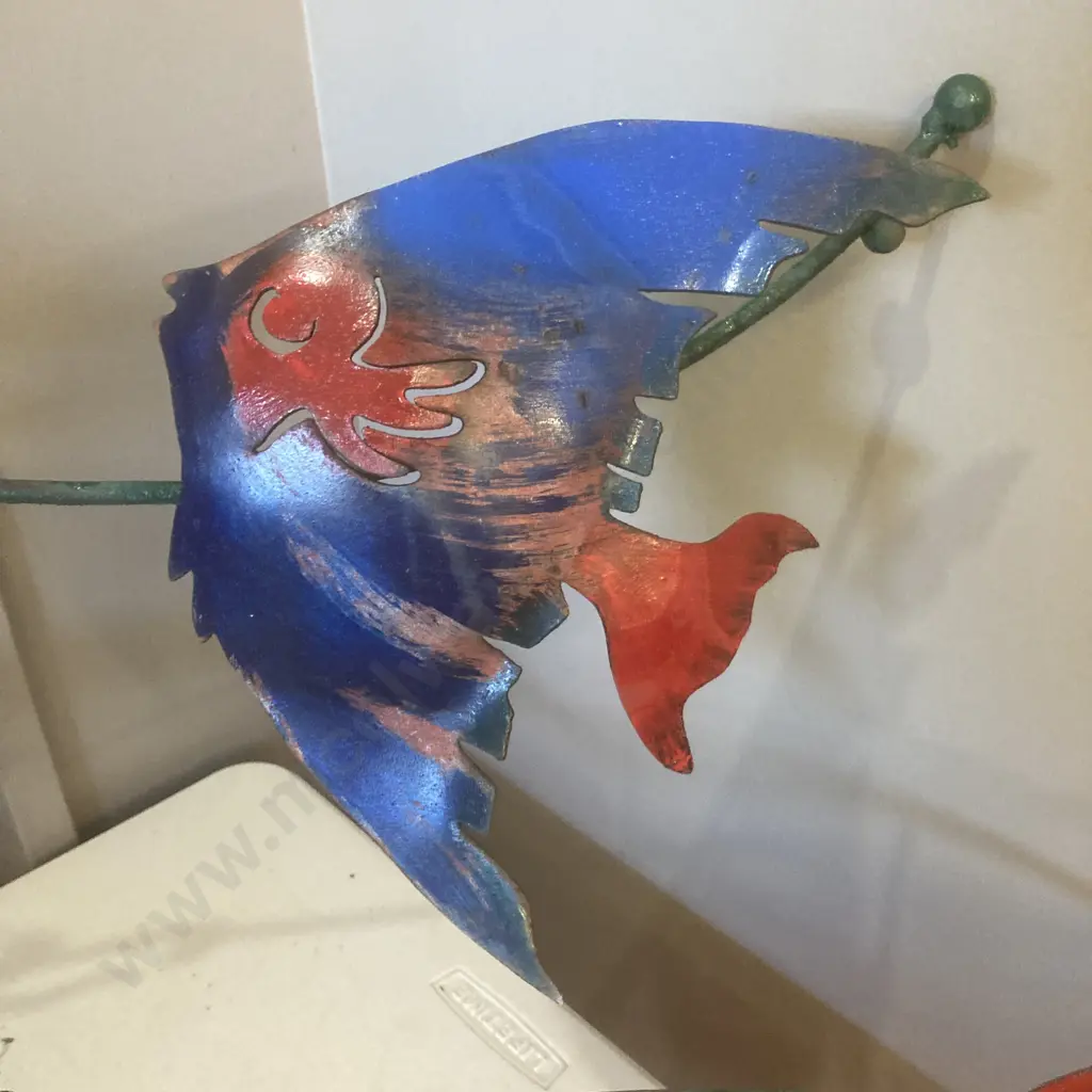 Large Steel Fish Wall Art, 75 x 108cm Image 1++