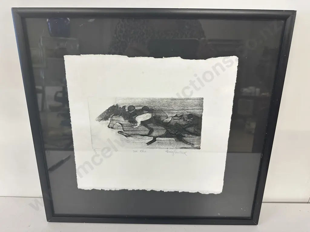 Framed Artwork 'The Race' by Janey Sinclair? 5/8, 40 x 43cm Image 1++