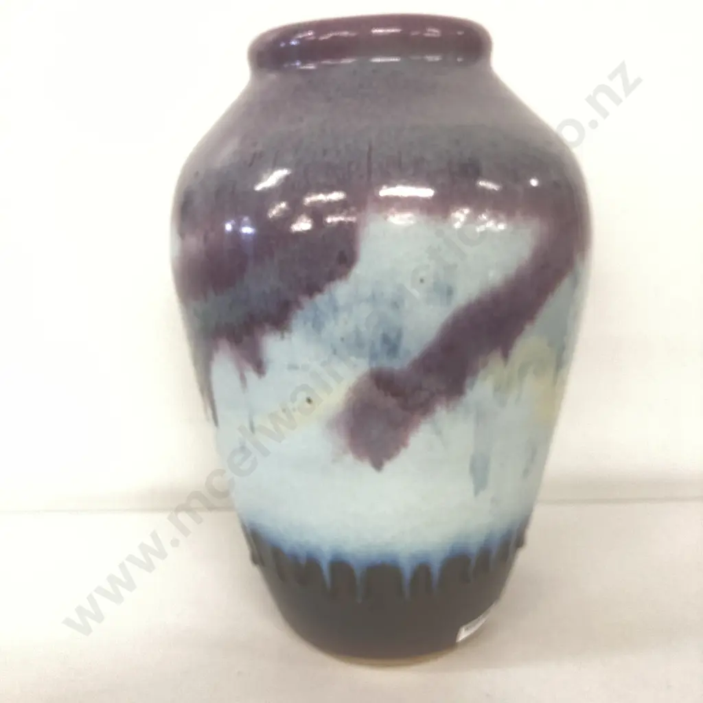 Juanita Edelmann Signed Pottery Vase, Seaward Pottery, 1995, South Island NZ, H32cm Image 1++
