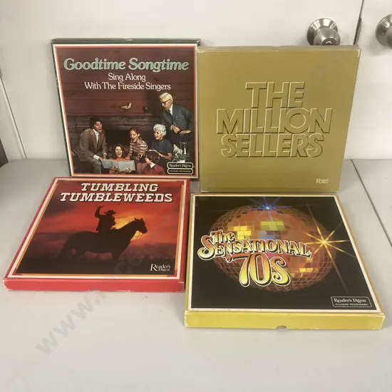 Reader's Digest Records Box Sets x 4, Opened most appear unplayed, The Million Sellers, The Sensational 70s