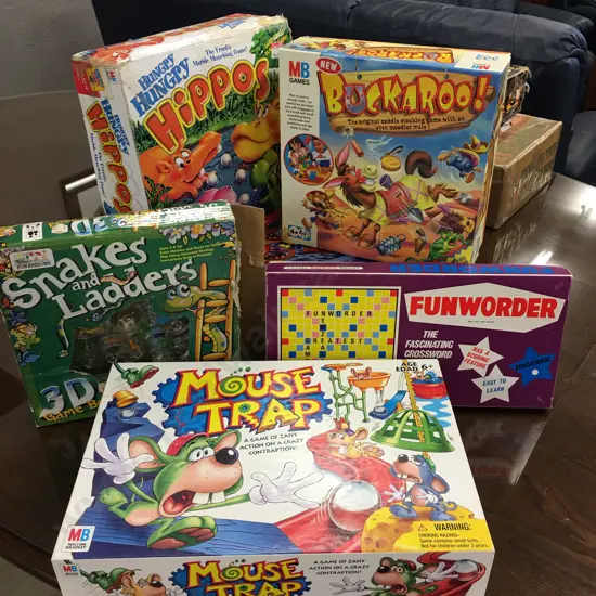 Selection Of Vintage Games Including Hippos, Buckaroo, Etc