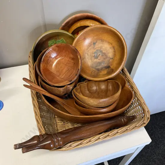 Basket of Woodenware