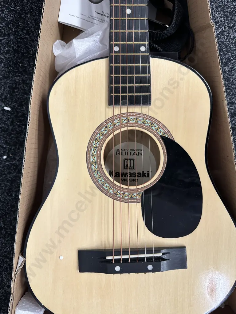 New Kawasaki Music 30" Wood Guitar In Box Image 1++