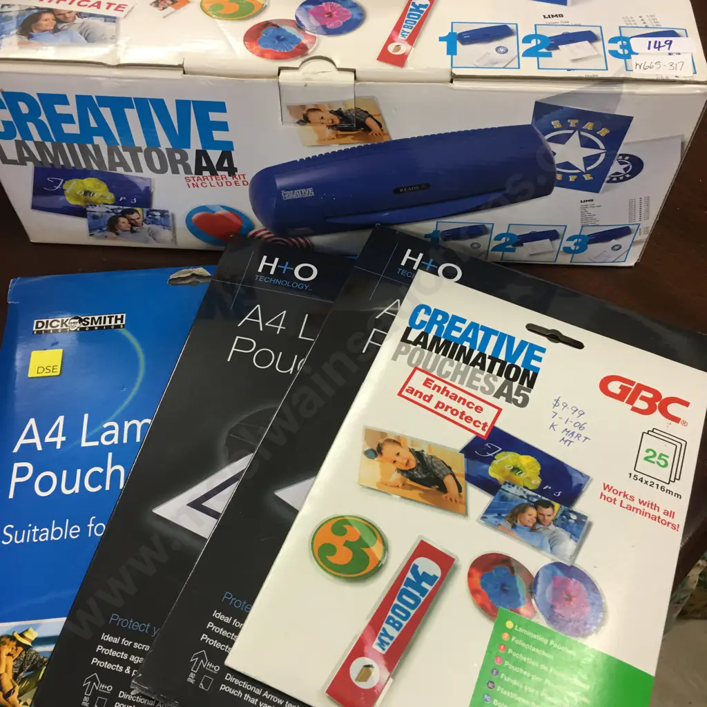 Creative Laminator A4 With Assorted Laminating Pouches Image 1++