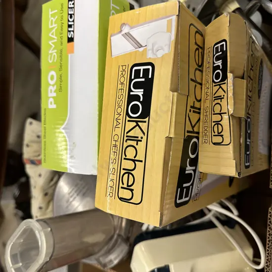 Box Lot Euro Kitchen, Food Processor Etc