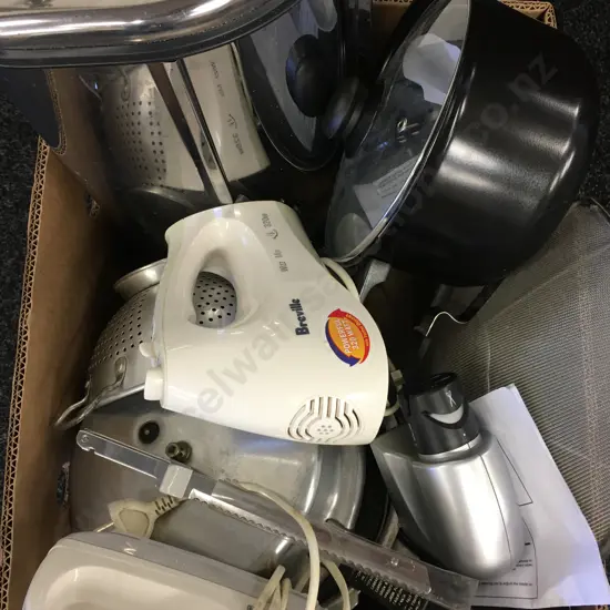 Bread Bin, Electric Knife, Mixer Etc