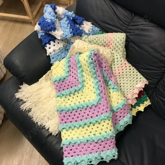Vintage Crochet Throws Etc