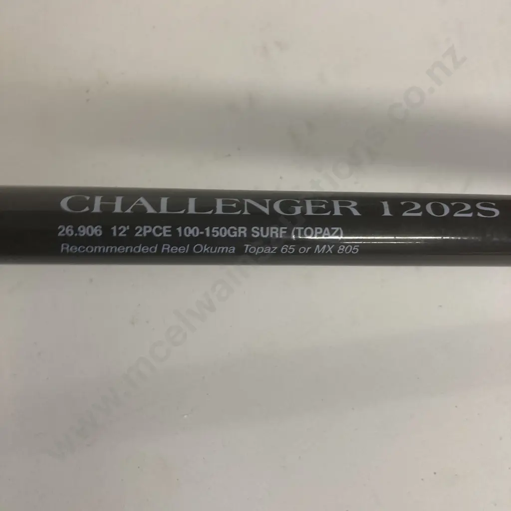 Zebco Challenger 1202S 12' 2Pce Rod 100-150GR Surf(Topaz) With a Jarvis Walker Soveriegn Series 6000 Reel Image 1++