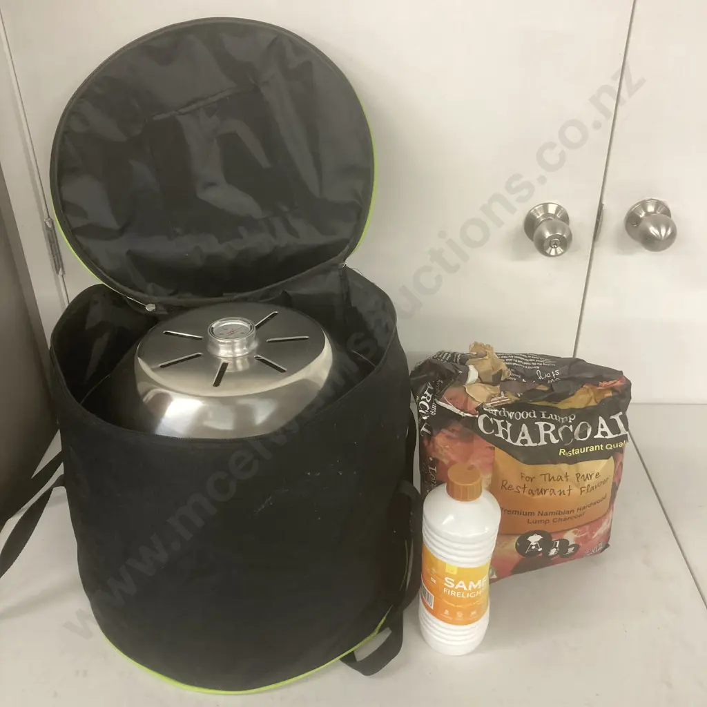 KOOL Grill Portable Compact Charcoal BBQ, Charcoal & Firelighter Gel Image 1++