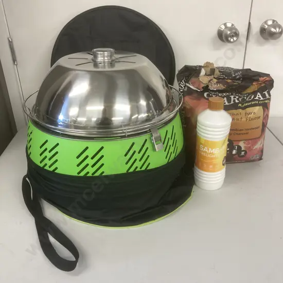 KOOL Grill Portable Compact Charcoal BBQ, Charcoal & Firelighter Gel